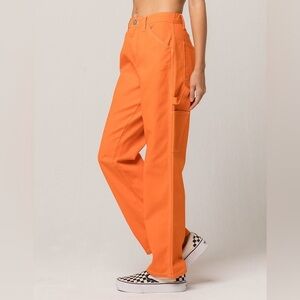 Rare Dickies Juniors Carpenter Pant 9/29 Orange With Belt